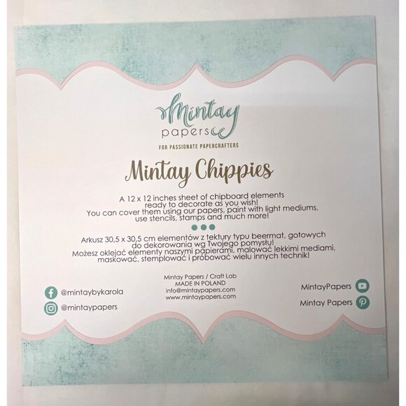 Mintay Chippies Chipboard Decor Elements Borders Set  MT-CHIP2-D39 - Picture 3 of 4